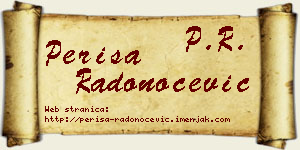 Periša Radonoćević vizit kartica